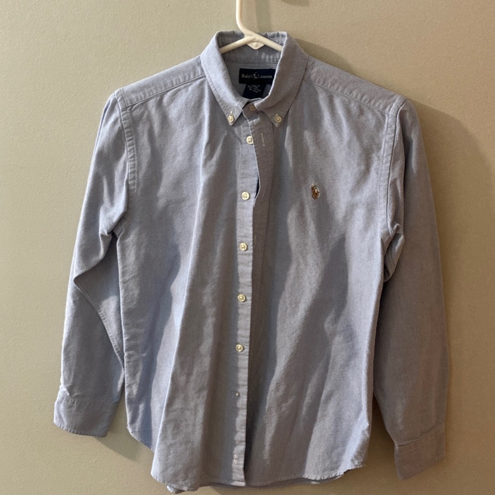 Ralph Lauren Sky Blue Boy’s 12 Button-Down Shirt